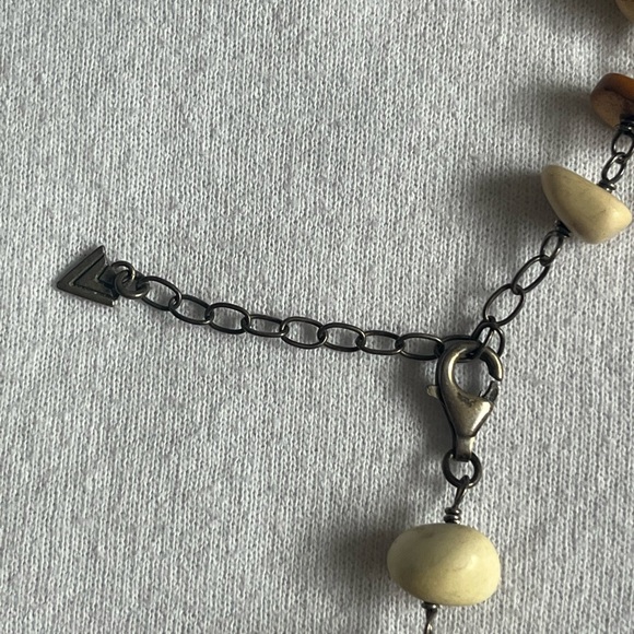 Silpada Multi-Stone Tan Disc Necklace Retired - Picture 3 of 3